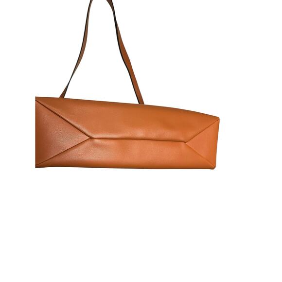 Prada Aimee Genuine Leather Shoulder Bag Zipper Top Caramel Womens Medium NWT - Picture 4 of 12